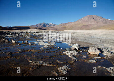 Le Chili, le Nord, les hautes terres andines, volcans, Banque D'Images