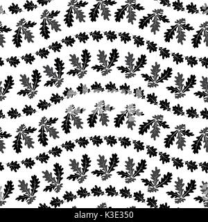 Modèle transparent, feuilles de chêne silhouettes Illustration de Vecteur