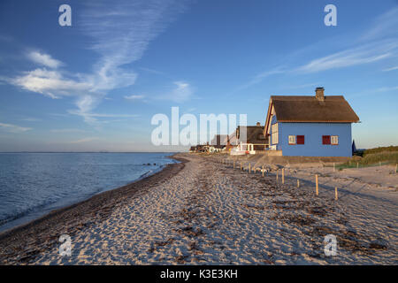 Maisons en bord de mer sur l'Graswarder, Heiligenhafen, Ostholstein, Schleswig-Holstein, Schleswig - Holstein, Allemagne, Banque D'Images