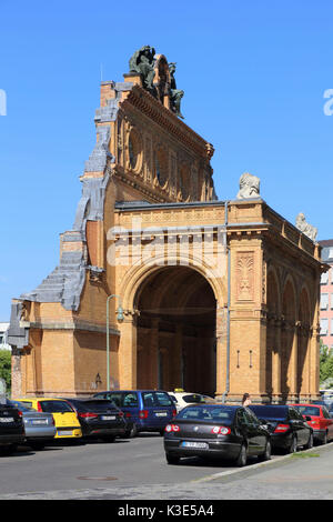 Allemagne, Berlin, hitchhiker railway station Banque D'Images