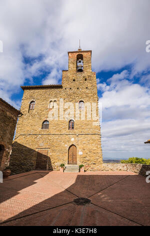 Panicale, un des plus beaux villages d'Italie. Banque D'Images