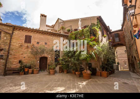 Panicale, un des plus beaux villages d'Italie. Banque D'Images