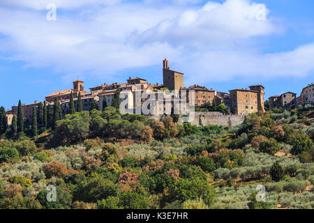 Panicale, un des plus beaux villages d'Italie. Banque D'Images