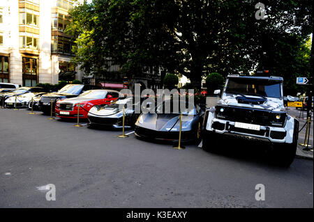 Supercars à l'hôtel Dorchester, 31 août 2017, Londres, Royaume-Uni. Crédit : Alamy Live News Banque D'Images