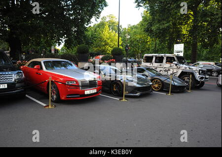 Supercars à l'hôtel Dorchester, 31 août 2017, Londres, Royaume-Uni. Crédit : Alamy Live News Banque D'Images