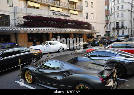 Supercars à l'hôtel Dorchester, 31 août 2017, Londres, Royaume-Uni. Crédit : Alamy Live News Banque D'Images