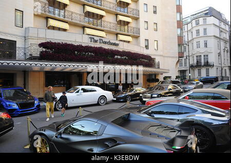 Supercars à l'hôtel Dorchester, 31 août 2017, Londres, Royaume-Uni. Crédit : Alamy Live News Banque D'Images