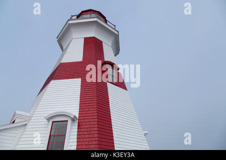 Head Harbour East Quoddy un phare sur l'île Campobello, au Nouveau-Brunswick, Canada. Le phare restauré est une attraction touristique populaire Banque D'Images