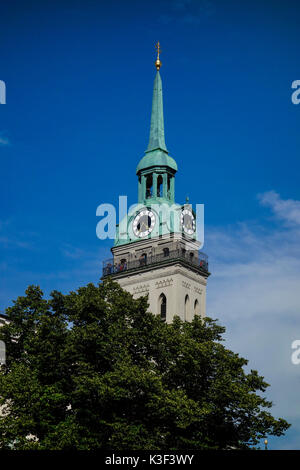 Vieux Peter sur la Petersplatz, domaine de Altstadt-Lehel, Munich, Bavaria, Haute-Bavière Banque D'Images