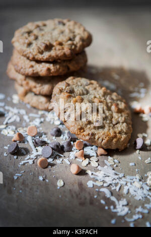 Pile de cookies d'évier de cuisine fait maison Banque D'Images