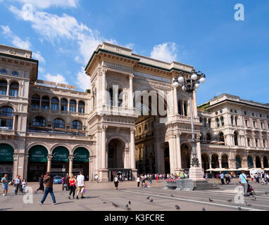 Galerie Vittorio Emmanuele, Plaza del Duomo, Milan, Italie Banque D'Images