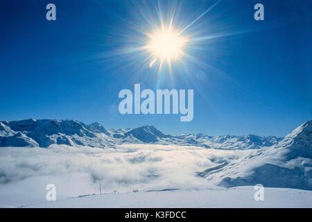 Vue sur le Piz Nair sur le Corvatsch, Saint Moritz Oberengadin à la Banque D'Images