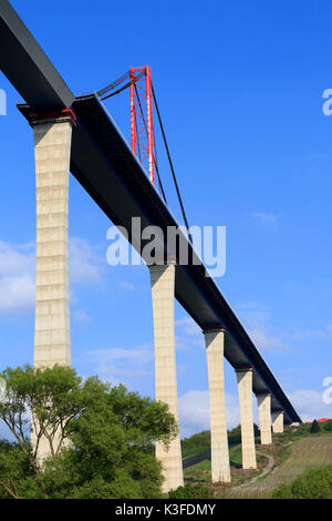 La haute Moselle, pont pont pont controversée en construction Banque D'Images