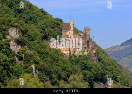 Burg Rheinstein, gorges du Rhin, Allemagne Banque D'Images