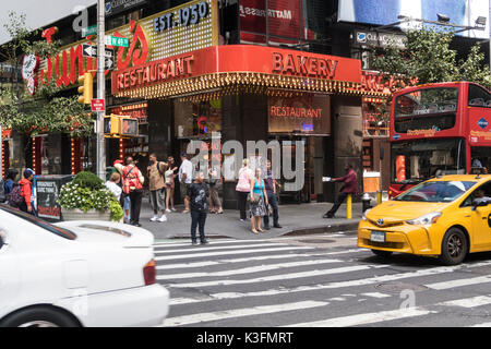 Le restaurant du Junior à Times Square, New York, USA Banque D'Images