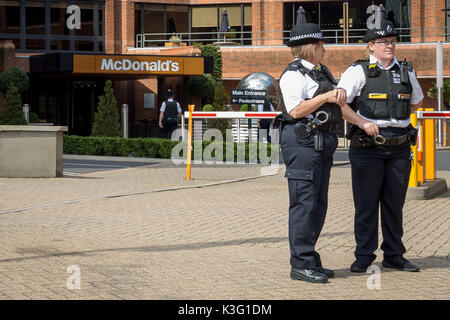 Londres, Royaume-Uni. 2 Septembre, 2017. 'McStrike protestent par McDonald's restauration rapide McDonald's les travailleurs hors de l'AC, East Finchley au Nord de Londres. Crédit : Guy Josse/Alamy Live News Banque D'Images