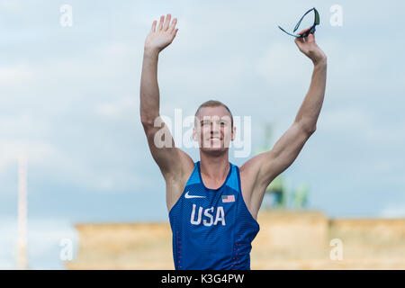 Berlin, Allemagne. 09Th Sep 2017. Sam Kendricks - USA, perche, GER, 02.09.2017, Source : Uwe Koch/Alamy Live News Banque D'Images