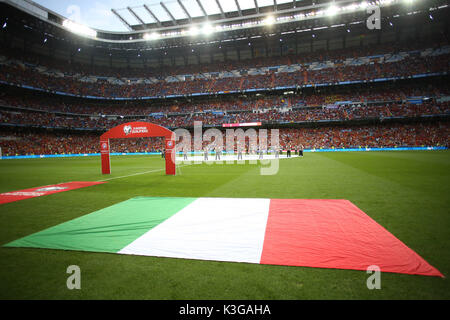 Madrid, Espagne. 2 Septembre, 2017. Qualification de la Coupe du Monde FIFA 2018. Groupe G. match entre l'Espagne contre l'Italie. Crédit : marco iacobucci/Alamy Live News Banque D'Images