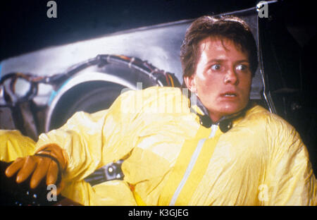 Retour VERS LE FUTUR MICHAEL J FOX Date : 1985 Banque D'Images