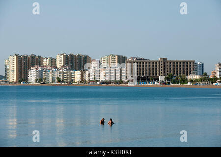 La Turquie, province de Mersin (CIDE), Silifke, plage de Atakent / Susanoglu Banque D'Images