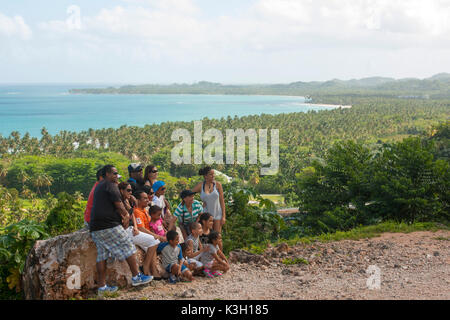 La péninsule de Samana, République Dominicaine, Las Terrenas, photo de groupe à l'affût au boulevard Turistico del Atlantico sur la côte nord à proximité Las Terrenas Banque D'Images