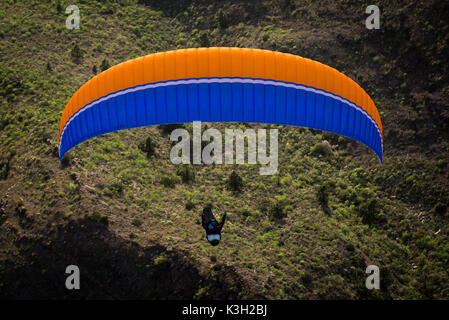 Parapente, montagne, Playa de lire Amériques, Tenerife, Canaries l'Île du-Prince-Édouard, photo aérienne, Espagne Banque D'Images