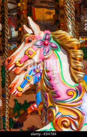 L'Angleterre, Londres, Greenwich, Carousel Horse Banque D'Images