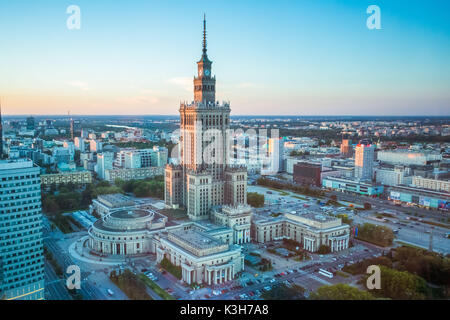 Pologne, Ville Warzaw, Palais de la Culture et des sciences Banque D'Images