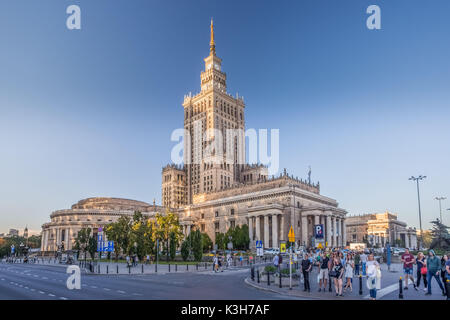 Pologne, Ville Warzaw, Palais de la Culture et des sciences Banque D'Images