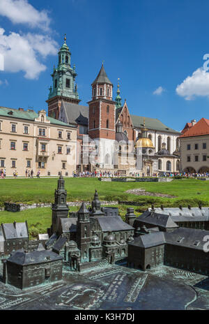 Pologne, Krakow City, le Château Royal de Wawel, l'UNESCO Patrimoine Mondial, Banque D'Images