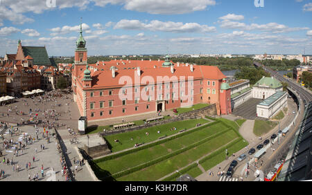 La Pologne, Warzaw Ville, Vieille Ville, Château de Varsovie, Place du Château Banque D'Images