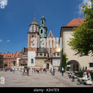 Pologne, Krakow City, le Château Royal de Wawel, l'UNESCO Patrimoine Mondial, Banque D'Images