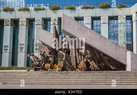 Pologne, Ville Warzaw, Monument des Héros de l'Insurrection de Varsovie Banque D'Images