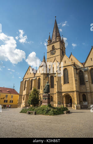 La ville de Sibiu, Roumanie, Evangelical Cathedral de Sebiu Jean-claude Rambaud, Monument. Banque D'Images