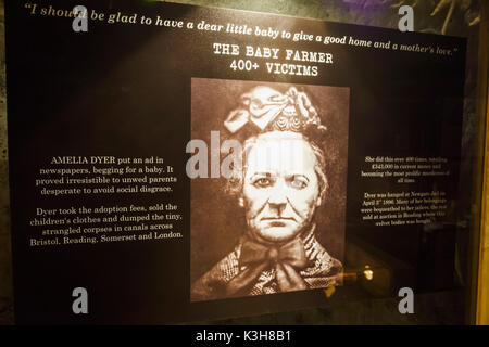 L'Angleterre, l'East Sussex, Hastings, le véritable crime Museum, photo d'Amelia Dyer, l'agriculteur de bébé Banque D'Images