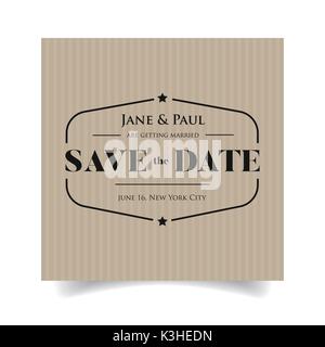 Save the Date vintage sign Illustration de Vecteur