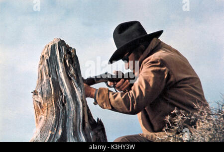 TRUE GRIT JOHN WAYNE comme Rooster Cogburn Date : 1969 Banque D'Images