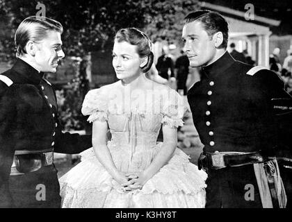 SANTA FE TRAIL de gauche - RONALD REAGAN, OLIVIA DE HAVILLAND, Errol Flynn SANTA FE TRAIL Banque D'Images