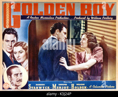 GOLDEN BOY WILLIAM HOLDEN, Barbara Stanwyck Date : 1939 Banque D'Images