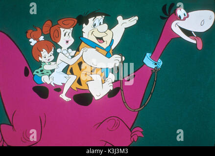 Les Pierrafeu, cailloux, Wilma Flintstone, Fred Flintstone, DINO Banque D'Images
