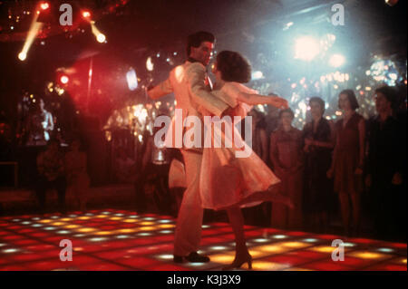 La Fièvre du samedi soir John Travolta, Karen Lynn GORNEY Date : 1977 Banque D'Images