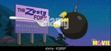 Les Simpson - LE FILM DAN CASTELLANETA voix Homer Simpson Les Simpson - Le film Date : 2007 Banque D'Images