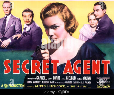 AGENT SECRET de gauche - John Gielgud, Peter Lorre, MADELEINE CARROLL, ROBERT YOUNG, AGENT SECRET Banque D'Images