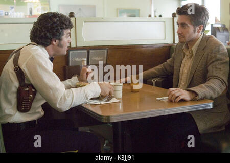 ZODIAC MARK RUFFALO comme inspecteur David Toschi, Jake Gyllenhaal comme Robert Graysmith Date : 2007 Banque D'Images