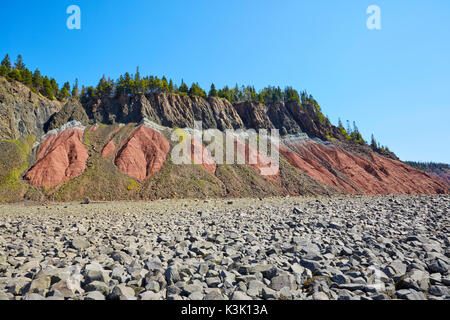 Falaises du parc provincial de Five Islands, baie de Fundy, en Nouvelle-Écosse, Canada Banque D'Images