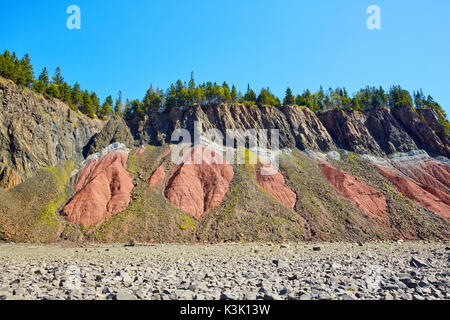 Falaises du parc provincial de Five Islands, baie de Fundy, en Nouvelle-Écosse, Canada Banque D'Images