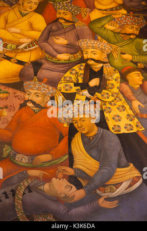 L'Iran, au centre de l'Iran, Ispahan, Musée des Arts Décoratifs, wall mural Banque D'Images