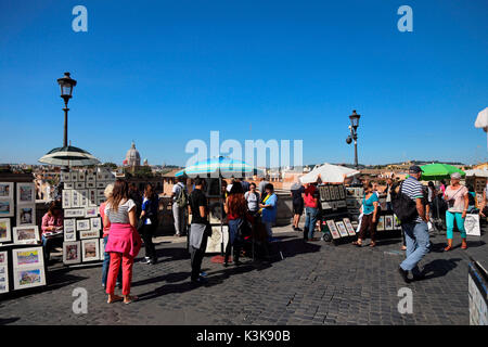 Italie Rome place en face de l'église de la Santissima Trinità dei Monti Banque D'Images