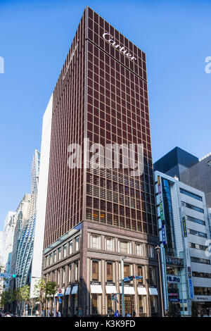 Le Japon, Hoshu, Tokyo, Ginza, boutique Cartier Banque D'Images