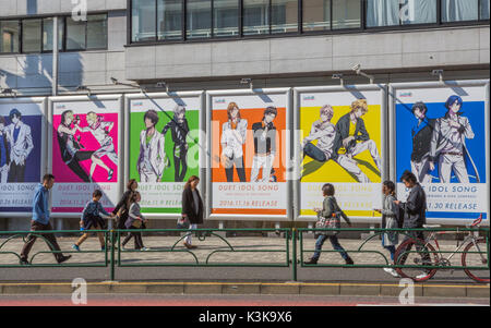 Le Japon, la ville de Tokyo, quartier Harajuku Street scene Banque D'Images